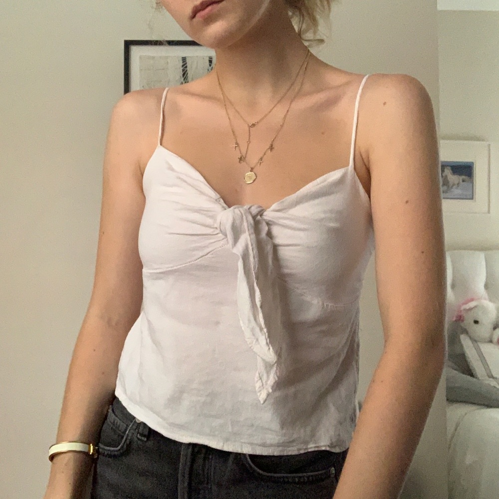 Brandy Melville tie front sasha tank worn once!